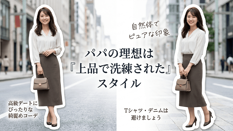 パパは清楚系の服装が大好き