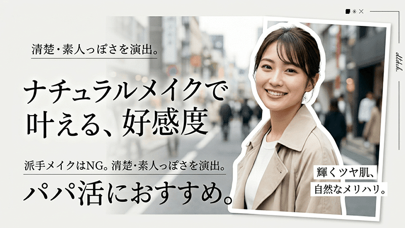 パパ活ではナチュラルメイク