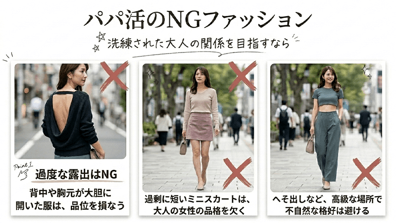パパ活で露出が多い服装はNG