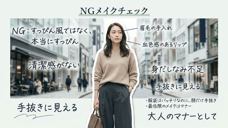 すっぴんはパパ活でNGメイク